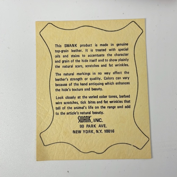 Vintage Swank Cognac Genuine Buffalo Wallet - Picture 4 of 7